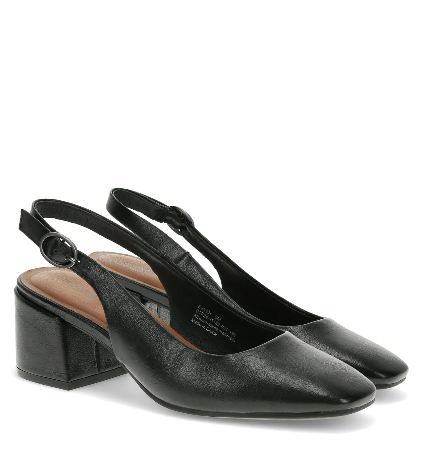 Fashion Ester Block Heel Slingback Pump Dress Shoes