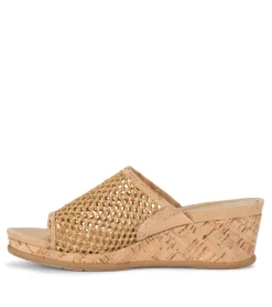 Fashion Flossey Wedge Slide Sandal Wedge Sandals|Slides & Slip On Sandals