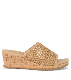 Fashion Flossey Wedge Slide Sandal Wedge Sandals|Slides & Slip On Sandals
