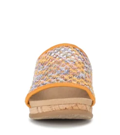 Fashion Flossey Wedge Slide Sandal Wedge Sandals|Slides & Slip On Sandals