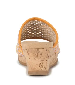 Fashion Flossey Wedge Slide Sandal Wedge Sandals|Slides & Slip On Sandals