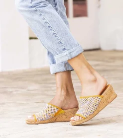 Fashion Flossey Wedge Slide Sandal Wedge Sandals|Slides & Slip On Sandals