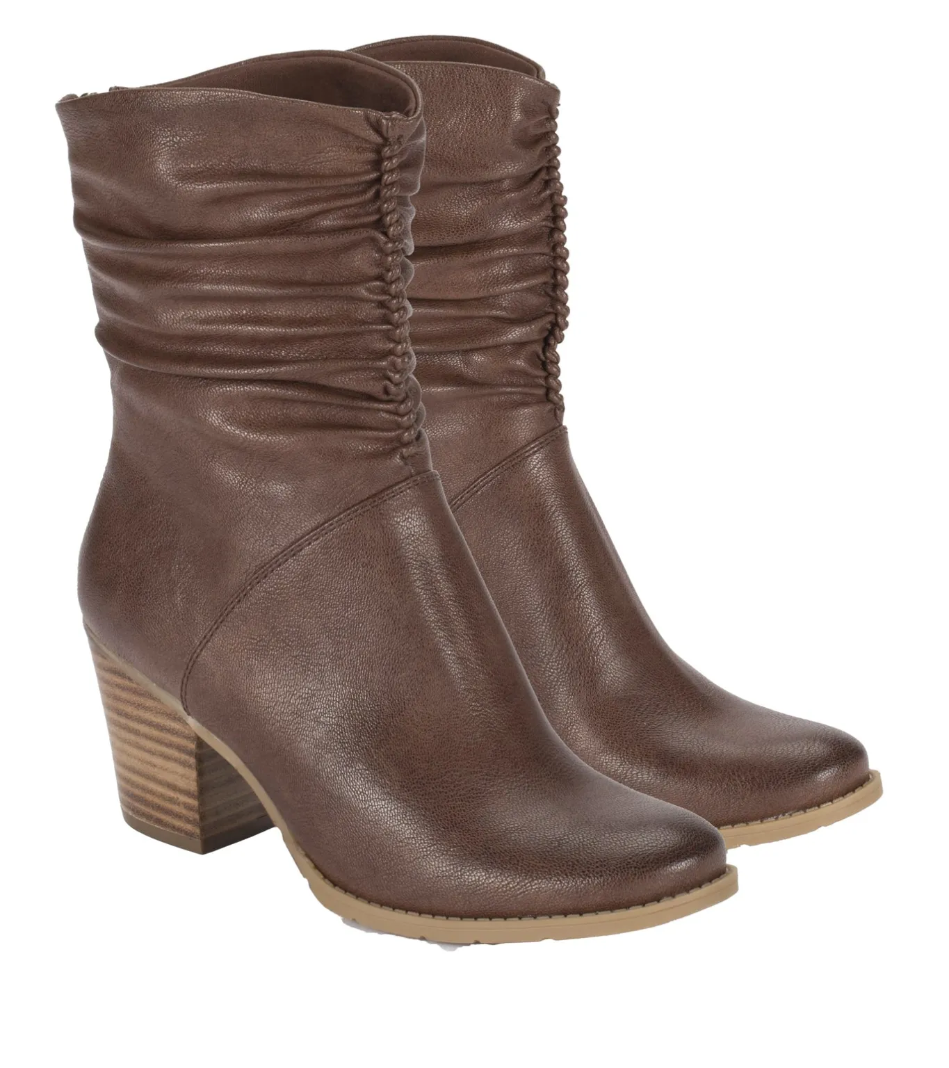Outlet Leslie Block Heel Slouch Boot Booties
