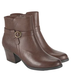 Fashion Linda Block Heel Bootie Booties