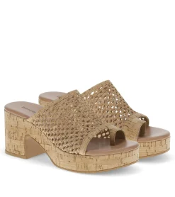 Discount Michaela Block Heel Sandal Slides & Slip On Sandals