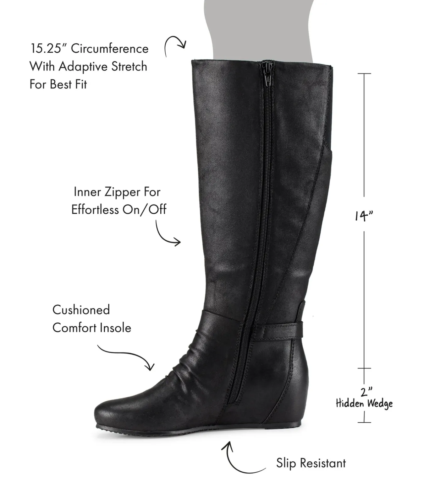 Best Sammy Tall Wedge Boot Knee High Boots