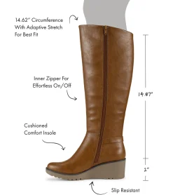 Discount Winifred Tall Wedge Boot Knee High Boots