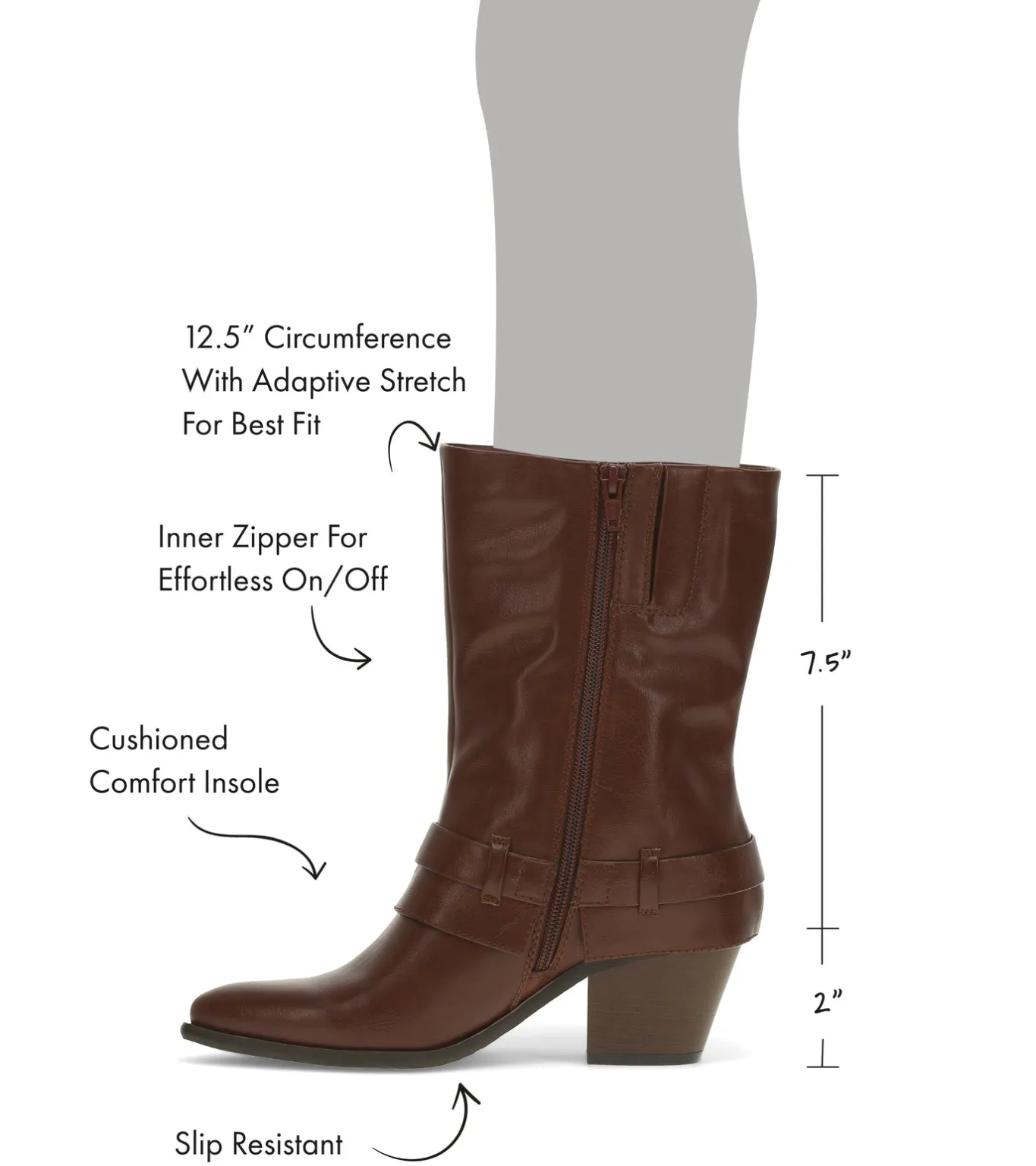 Fashion Yamura Midi Boot Knee High Boots