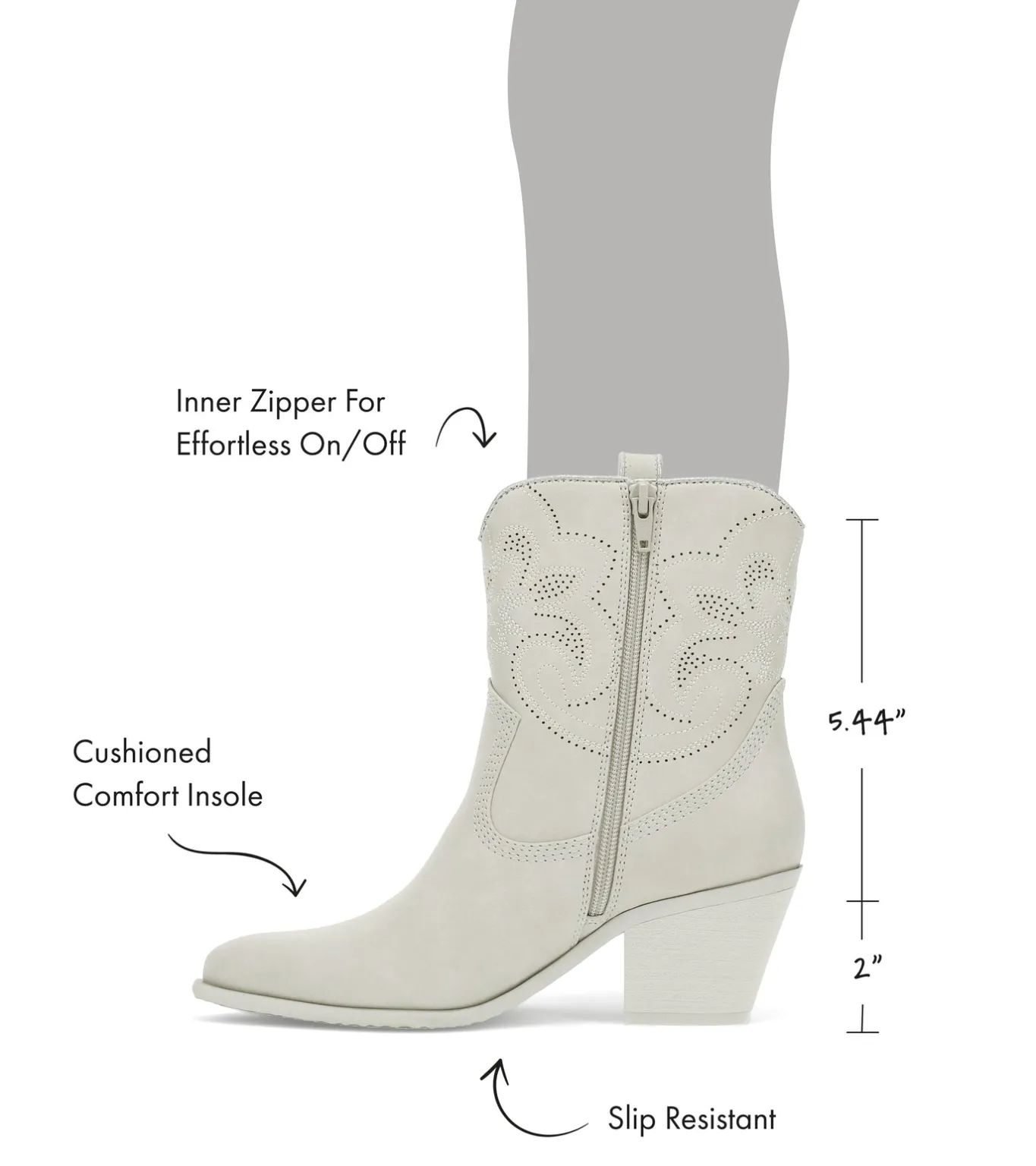 Fashion Yenni Western Boot Booties